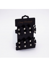 Черные кожаные оковы из звеньев - Crazy Handmade - купить с доставкой в Балашихе