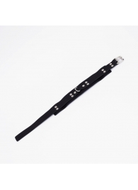 Черный ошейник из высококачественной натуральной кожи - Crazy Handmade - купить с доставкой в Балашихе