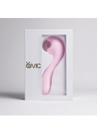 Розовый вибромассажёр с деликатными токами - Youvic - купить с доставкой в Балашихе