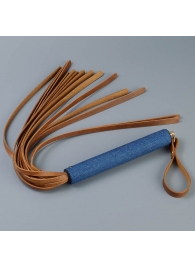 Плеть с джинсовой ручкой «Дикий Запад» - 60 см. - Sitabella - купить с доставкой в Балашихе