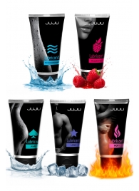 Набор из 5 лубрикантов JUJU (увлажняющий, Hot+, Long, Anal, малина) - JuJu - купить с доставкой в Балашихе