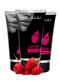 Набор из 3 съедобных лубрикантов JUJU со вкусом малины - JuJu - купить с доставкой в Балашихе