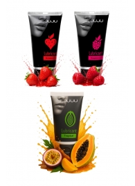 Набор из 3 съедобных лубрикантов JUJU (клубника, малина, тропические фрукты) - JuJu - купить с доставкой в Балашихе