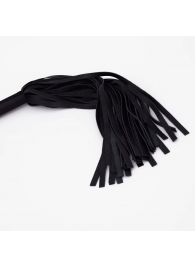 Черный кожаный флоггер - 45 см. - Crazy Handmade - купить с доставкой в Балашихе