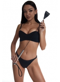 Стек с широким черным кожаным наконечником и металлической ручкой - 67 см. - Crazy Handmade - купить с доставкой в Балашихе