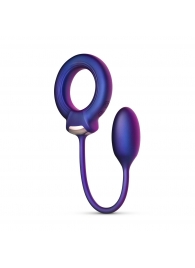 Фиолетовое эрекционное виброкольцо с анальным шариком Eclipse - ONE DC B.V. - в Балашихе купить с доставкой