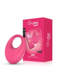 Розовое интерактивное эрекционное виброкольцо Leo - Easy toys - в Балашихе купить с доставкой