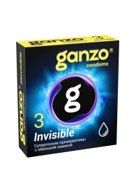 Супертонкие презервативы Ganzo Invisible - 3 шт. - Ganzo - купить с доставкой в Балашихе