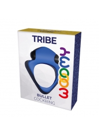 Синее эрекционное кольцо Wooomy Tribeс с вибрацией - Adrien Lastic - в Балашихе купить с доставкой