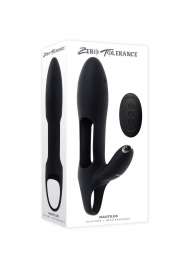Черная насадка на пенис с вибрацией Nautilus - Zero Tolerance - в Балашихе купить с доставкой