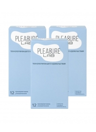 Набор из 3 упаковок ультратонких презервативов Pleasure Lab (по 12 шт.) - Pleasure Lab - купить с доставкой в Балашихе