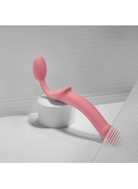 Розовый безремневой страпон Strap-on-me Semi-Realistic Bendable Strap-On size S - Strap-on-me - купить с доставкой в Балашихе