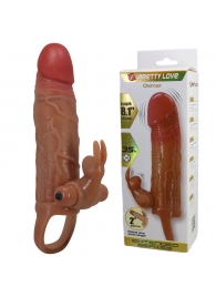 Карамельная вибронасадка с клиторальным стимулятором Osmar - 20,5 см. - Baile - в Балашихе купить с доставкой