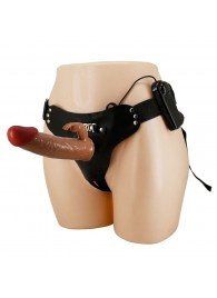 Мужской полый страпон с вибрацией Marion - Baile - купить с доставкой в Балашихе