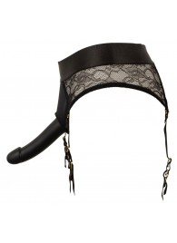 Черный женский страпон Strap-on Set: трусики и насадка - Orion - купить с доставкой в Балашихе