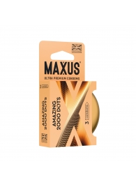 Точечные презервативы MAXUS 2000 Amazing Dots с железным кейсом - 3 шт. - Maxus - купить с доставкой в Балашихе