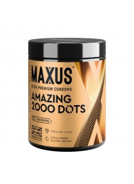 Точечные презервативы MAXUS 2000 Amazing Dots с железным кейсом - 12 шт. - Maxus - купить с доставкой в Балашихе
