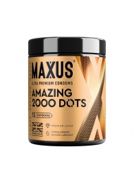 Точечные презервативы MAXUS 2000 Amazing Dots с железным кейсом - 15 шт. - Maxus - купить с доставкой в Балашихе