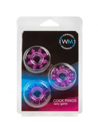 Набор из 3 лиловых эрекционных колец различной формы - Erowoman-Eroman - в Балашихе купить с доставкой