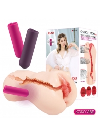Мастурбатор-вагина с вибрацией Jenny Onahole edition 005 - KOKOS - в Балашихе купить с доставкой