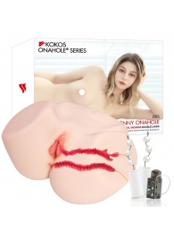 Мастурбатор-полуторс с двойным слоем материала и вибрацией Jenny Onahole Real Vagina - KOKOS - в Балашихе купить с доставкой