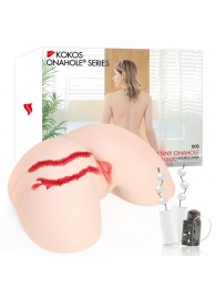 Мастурбатор-полуторс с двойным слоем материала и вибрацией Jenny Onahole Real Hips - KOKOS - в Балашихе купить с доставкой