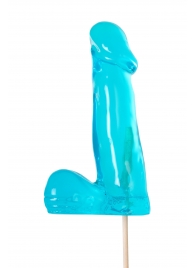 Голубой леденец в форме члена со вкусом блю кюрасао - 173 гр. - Sosuчki - купить с доставкой в Балашихе