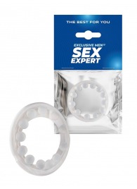 Эрекционное кольцо со стимулирующими шариками на поверхности - Sex Expert - в Балашихе купить с доставкой