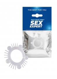 Эластичное эрекционное кольцо с шишечками и шипами - Sex Expert - в Балашихе купить с доставкой