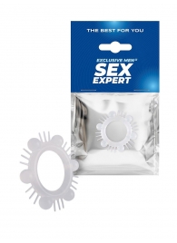 Эластичное эрекционное кольцо с шипиками и шариками - Sex Expert - в Балашихе купить с доставкой