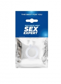 Эластичное эрекционное кольцо с шипиками и шариком - Sex Expert - в Балашихе купить с доставкой
