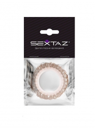 Эрекционное кольцо с бежевыми «ресничками» - Sextaz - в Балашихе купить с доставкой