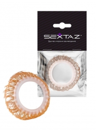 Эрекционное кольцо с бежевыми «ресничками» - Sextaz - в Балашихе купить с доставкой