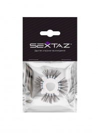Эластичное эрекционное кольцо с черными «ресничками» - Sextaz - в Балашихе купить с доставкой