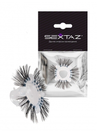 Эластичное эрекционное кольцо с черными «ресничками» - Sextaz - в Балашихе купить с доставкой