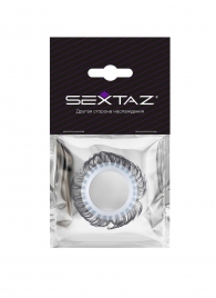 Эластичное эрекционное колечко с черными «ресничками» - Sextaz - в Балашихе купить с доставкой