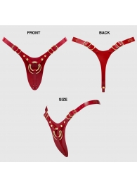 Красный пояс для фиксации насадок Strap-On-Me Leatherette Harness Fabulous - Strap-on-me - купить с доставкой в Балашихе