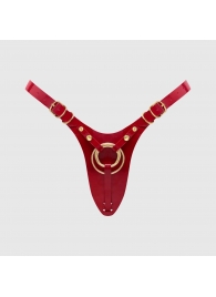 Красный пояс для фиксации насадок Strap-On-Me Leatherette Harness Fabulous - Strap-on-me - купить с доставкой в Балашихе