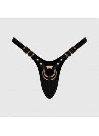 Черный пояс для фиксации насадок Strap-On-Me Leatherette Harness Fabulous - Strap-on-me - купить с доставкой в Балашихе