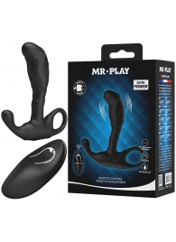 Черный изогнутый массажёр простаты с вибрацией и пультом ДУ - Baile - в Балашихе купить с доставкой