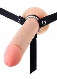 Мужской полый страпон на регулируемых ремешках - 22 см. - Sex Expert - купить с доставкой в Балашихе
