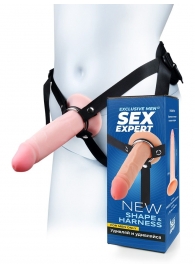 Мужской полый страпон на регулируемых ремнях - 18,5 см. - Sex Expert - купить с доставкой в Балашихе