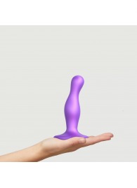 Фиолетовая насадка Strap-On-Me Dildo Plug Curvy size S - Strap-on-me - купить с доставкой в Балашихе