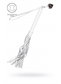 Белая кожаная плеть - 50 см. - Pecado - купить с доставкой в Балашихе