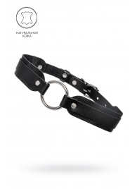 Черный кожаный чокер-ошейник со скруглёнными углами - Pecado - купить с доставкой в Балашихе