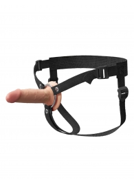 Телесный пустотелый фаллопротез 5’’ Hollow Silicone Strap-On - 14 см. - Pipedream - купить с доставкой в Балашихе