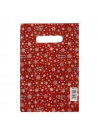 Красный подарочный новогодний пакет с вырубной ручкой (20х30 см) - Сима-Ленд - купить с доставкой в Балашихе