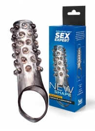 Дымчатая насадка на пенис с выпуклостями - 11 см. - Sex Expert - в Балашихе купить с доставкой