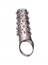 Дымчатая насадка на пенис с шипами и выпуклостями - 12 см. - Sex Expert - в Балашихе купить с доставкой