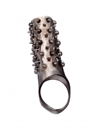 Дымчатая насадка на пенис с шипами и выпуклостями - 12,5 см. - Sex Expert - в Балашихе купить с доставкой